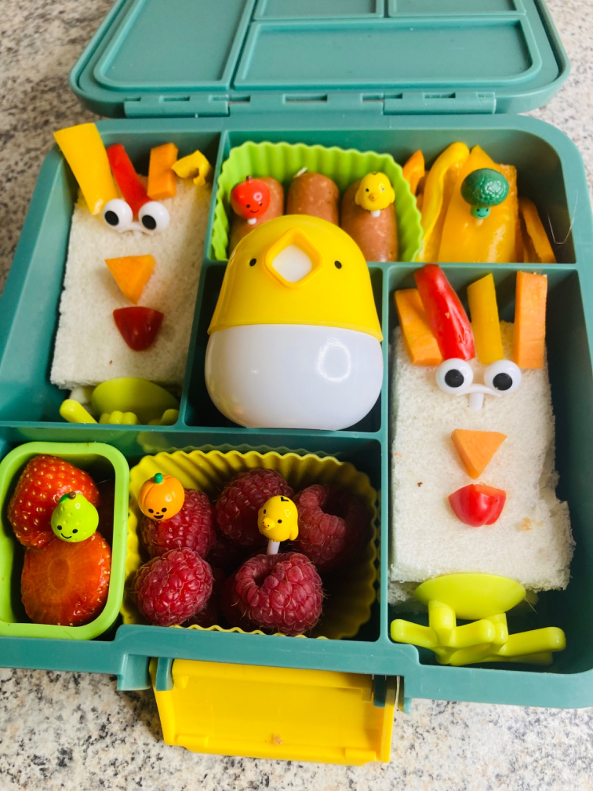 Sandwich Turkeys — lunchbox by Kidcatveggiefood