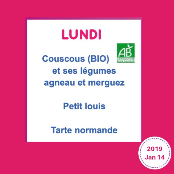 01/14/2019 — lunchbox by Paris School Menus